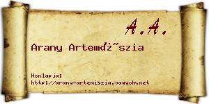 Arany Artemíszia névjegykártya